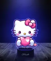 Lampka LED 3D Plexido z Nadrukiem Hello Kitty