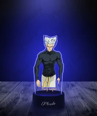 Lampka LED 3D Plexido z Nadrukiem UV One Punch Man Garou