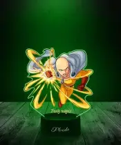 Lampka LED 3D Plexido z Nadrukiem UV One Punch Man Saitama
