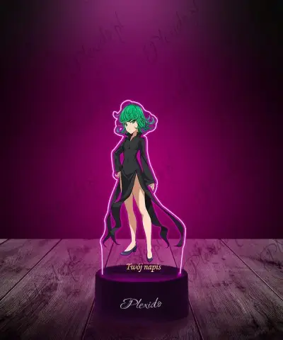 Lampka LED 3D Plexido z Nadrukiem UV One Punch Man Tatsumaki