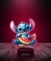 Lampka LED 3D Plexido z Nadrukiem UV Lilo i Stich Arbuz