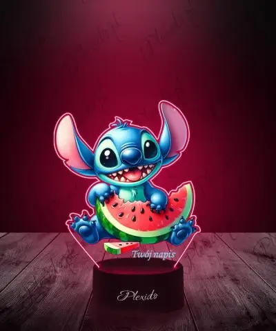 Lampka LED 3D Plexido z Nadrukiem UV Lilo i Stich Arbuz