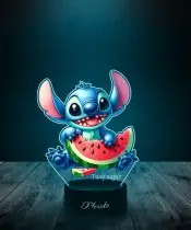 Lampka LED 3D Plexido z Nadrukiem UV Lilo i Stich Arbuz