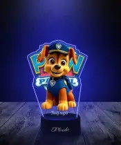 Lampka LED 3D Plexido z Nadrukiem UV Psi Patrol Chase