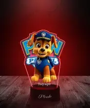 Lampka LED 3D Plexido z Nadrukiem UV Psi Patrol Chase
