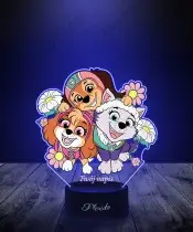Lampka LED 3D Plexido z Nadrukiem UV Psi Patrol Skye Everest Zuma