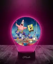 Lampka LED 3D Plexido z Nadrukiem UV Spongebob