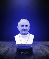 Lampka LED 3D Plexido Papież Franciszek