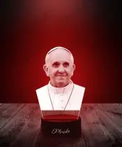 Lampka LED 3D Plexido Papież Franciszek