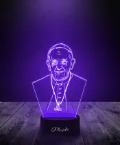Lampka LED 3D Plexido Papież Franciszek