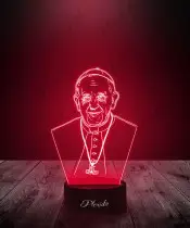 Lampka LED 3D Plexido Papież Franciszek