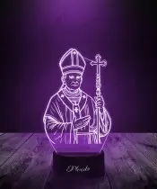 Lampka LED 3D Plexido Święty Jan Paweł II Papież