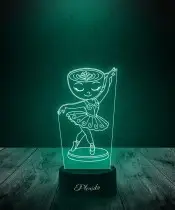 Lampka Nocna LED 3D Plexido Ballerina Cappucinna