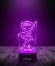 Lampka Nocna LED 3D Plexido Ballerina Cappucinna