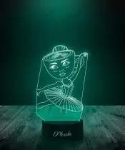 Lampka Nocna LED 3D Plexido Ballerina Cappucinna