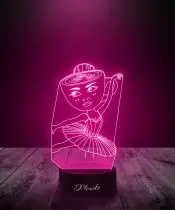 Lampka Nocna LED 3D Plexido Ballerina Cappucinna
