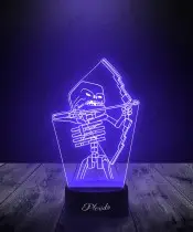 Lampka Nocna LED 3D Plexido Skeleton Szkielet Łucznik Minecraft