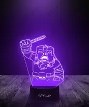Lampka Nocna LED 3D Plexido Wojownik Świni Minecraft
