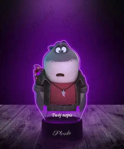 Lampka LED 3D Plexido z Nadrukiem UV Pan Wilk i Spółka Pan Rekin