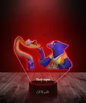 Lampka LED 3D z Nadrukiem UV Pan Wilk i Spółka Wąż