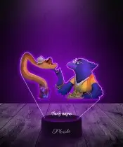 Lampka LED 3D z Nadrukiem UV Pan Wilk i Spółka Wąż