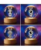 Kryształowa Kulka 3D Atomówki Bunny