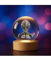 Kryształowa Kulka 3D Ufo Kosmita Obcy