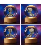 Kryształowa Kulka 3D Ufo Kosmita Obcy