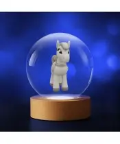 Kryształowa Kulka 3D Koń Konik Kucyk