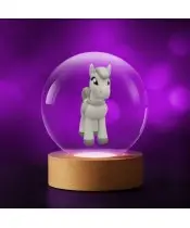 Kryształowa Kulka 3D Koń Konik Kucyk
