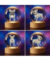 Kryształowa Kulka 3D Buldog Francuski
