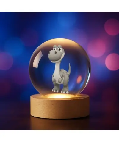 Kryształowa Kulka 3D Dinozaur Dino