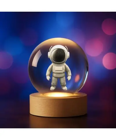 Kryształowa Kulka 3D Astronauta Kosmonauta
