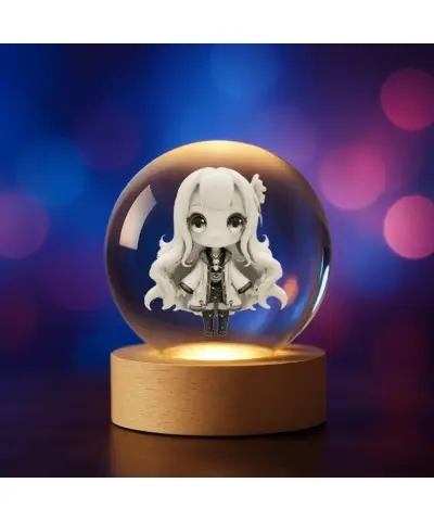 Kryształowa Kulka 3D Chibi Emilia Re:Zero