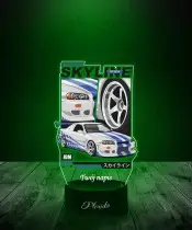 Lampka LED 3D z Nadrukiem UV Samochód Nissan Skyline GTR R34
