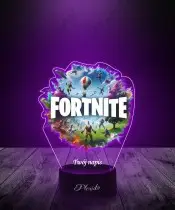 Lampka LED 3D z Nadrukiem UV Fortnite