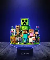Lampka LED 3D z Nadrukiem UV Minecraft