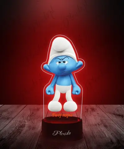 Lampka LED 3D z Nadrukiem UV Smerfy Maruda