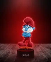 Lampka LED 3D z Nadrukiem UV Smerfy Papa Smerf