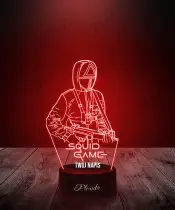 Lampka LED 3D Plexido Squid Game Żołnierz Trójkąt