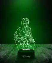 Lampka LED 3D Plexido Squid Game Żołnierz Trójkąt