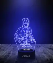 Lampka LED 3D Plexido Squid Game Żołnierz Trójkąt