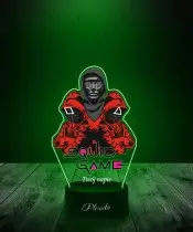 Lampka LED 3D z Nadrukiem UV Squid Game