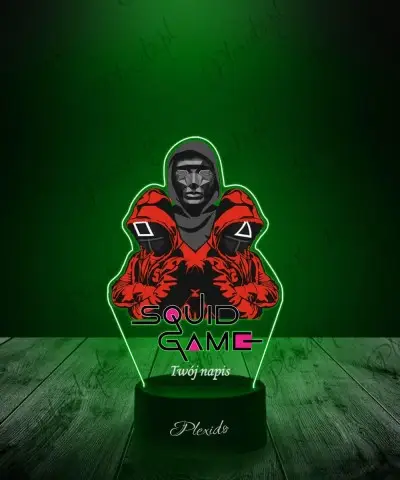 Lampka LED 3D z Nadrukiem UV Squid Game