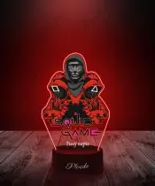 Lampka LED 3D z Nadrukiem UV Squid Game