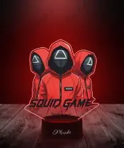 Lampka LED 3D z Nadrukiem UV Squid Game