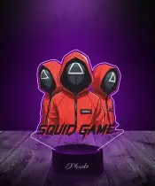 Lampka LED 3D z Nadrukiem UV Squid Game