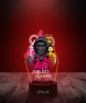 Lampka LED 3D z Nadrukiem UV Squid Game