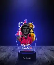Lampka LED 3D z Nadrukiem UV Squid Game