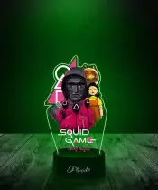 Lampka LED 3D z Nadrukiem UV Squid Game